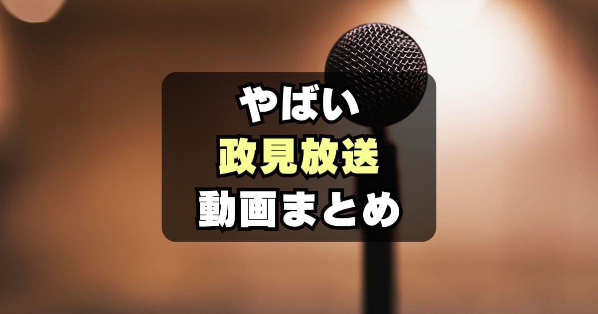 【放送事故？】やばいヤツばっか！面白い政見放送動画まとめ