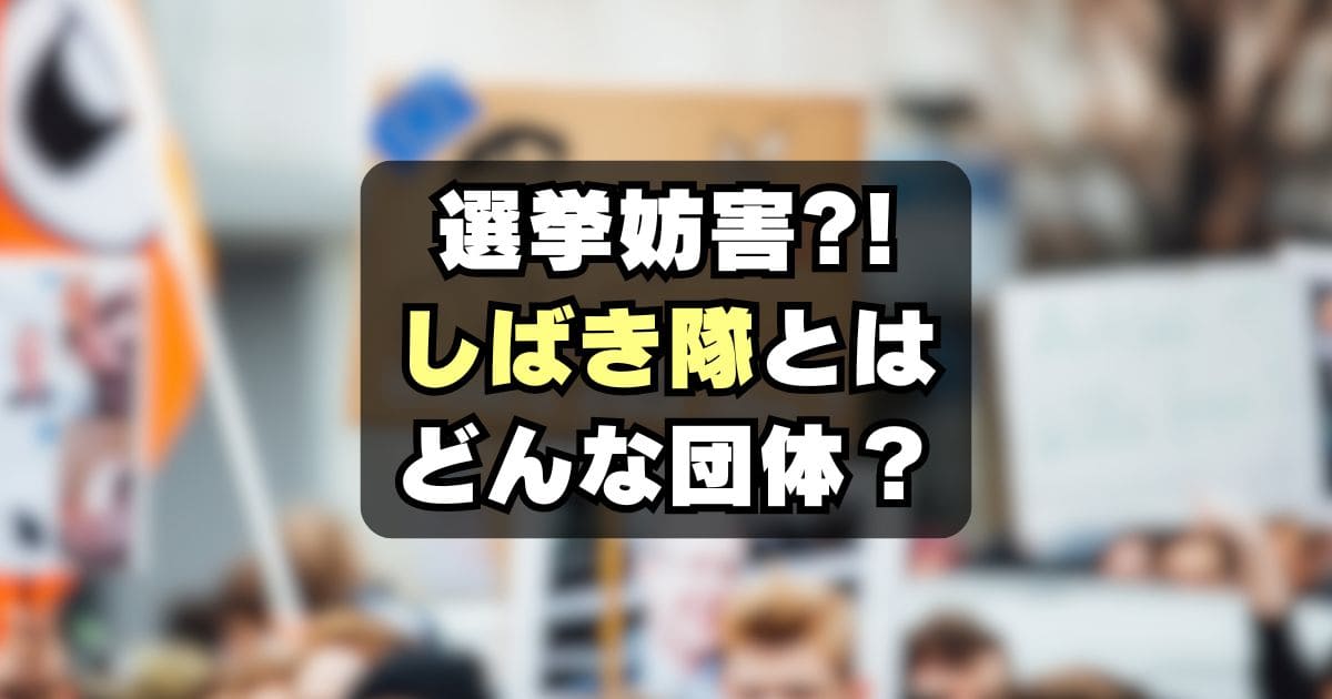 【過激】選挙妨害で話題の「しばき隊」とは？逮捕されないの？