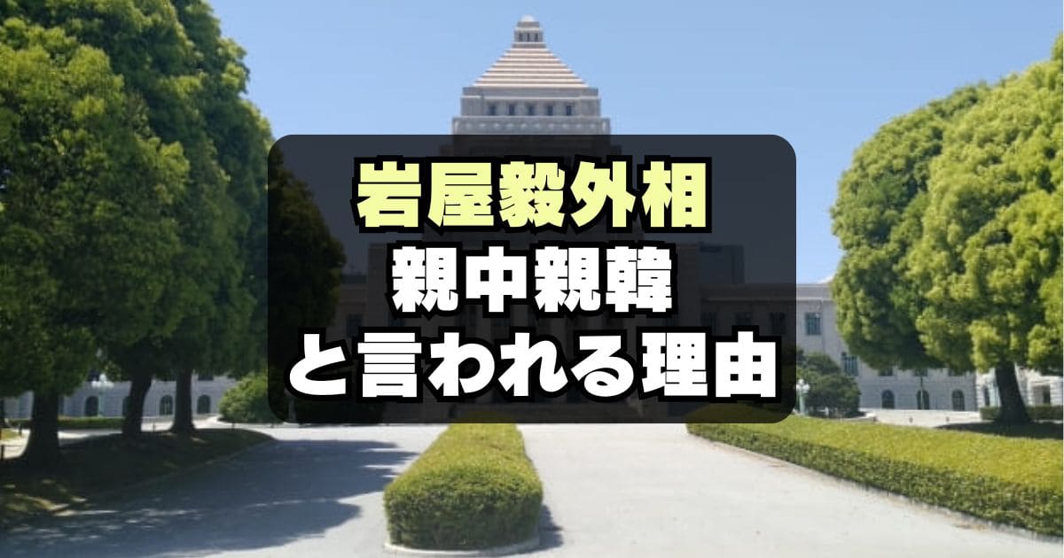 収賄問題の岩屋毅外務大臣「親中親韓の売国議員」と言われる理由は？